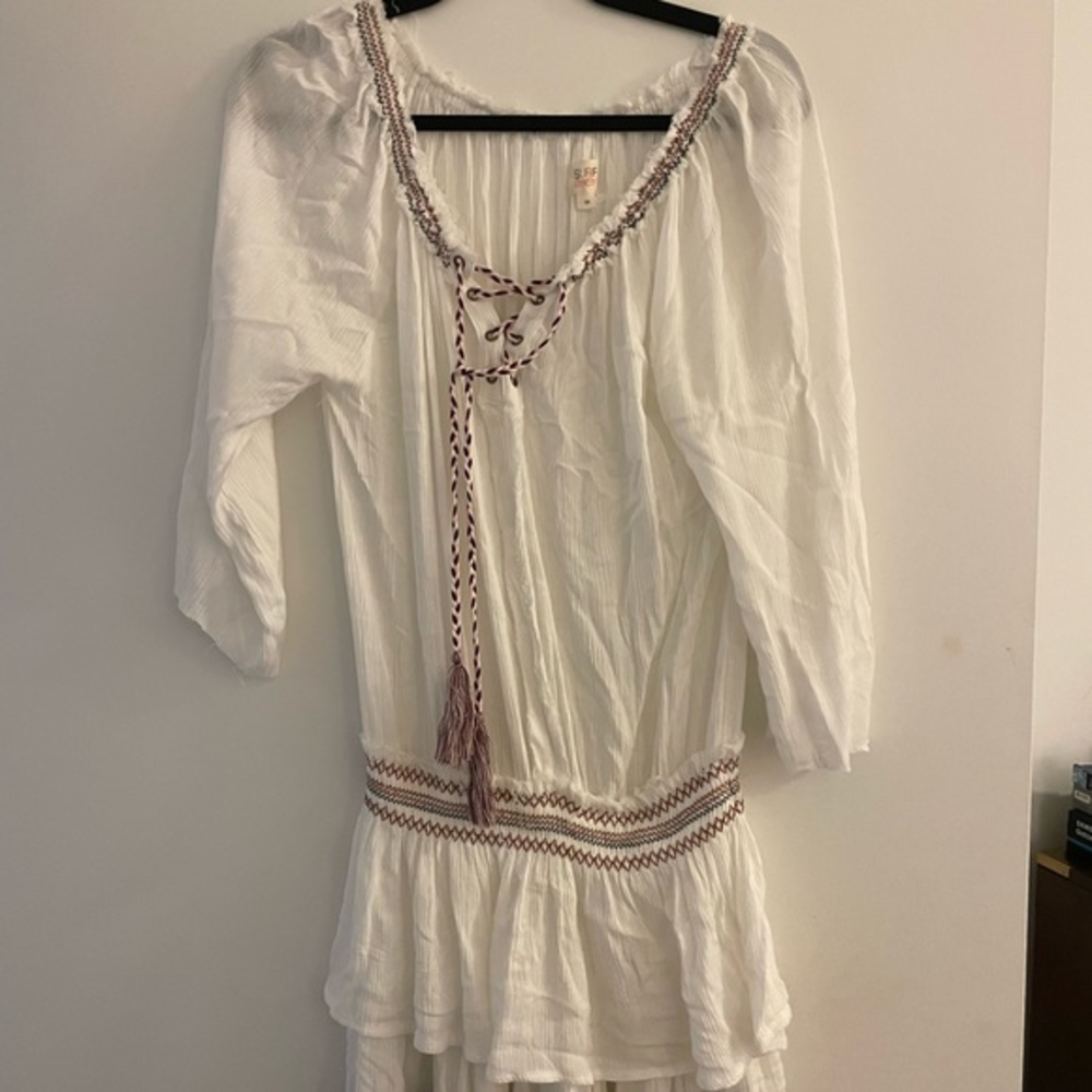 Surf‎ Gypsy White Dress or Coverup Size Medium M
